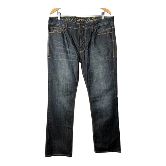 Vintage Antik Denim Gallery Jeans Embellished Button Fly Dark Wash Men Size 36 - Picture 1 of 16